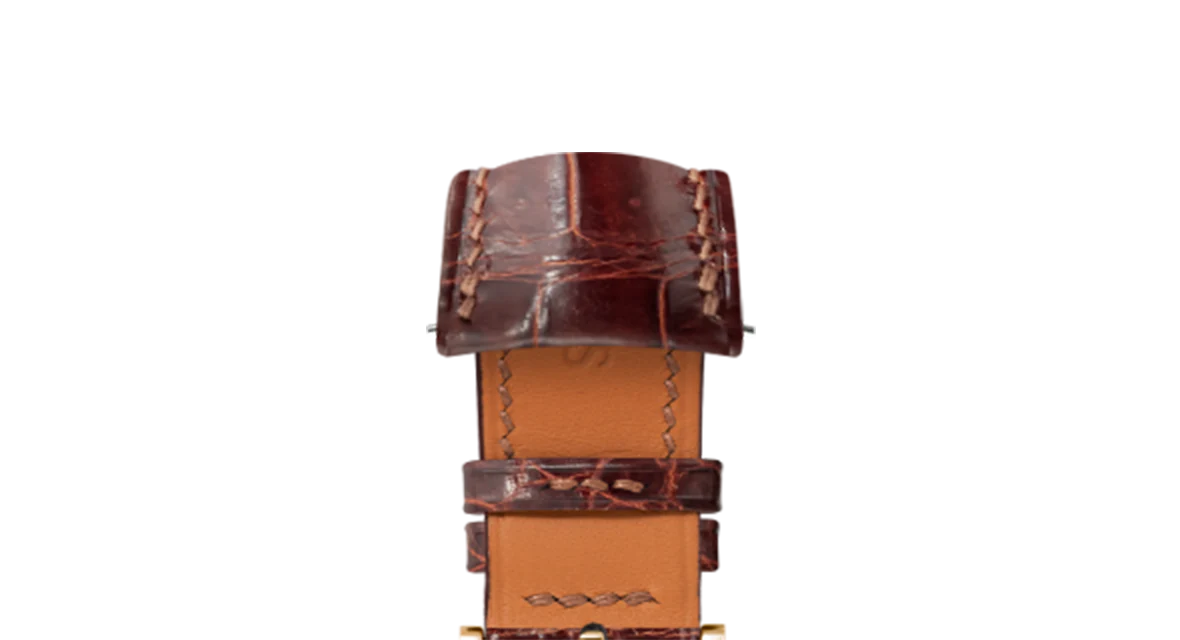 Glossy Caramel Crocodile Signature (Curved) Strap - Image 10