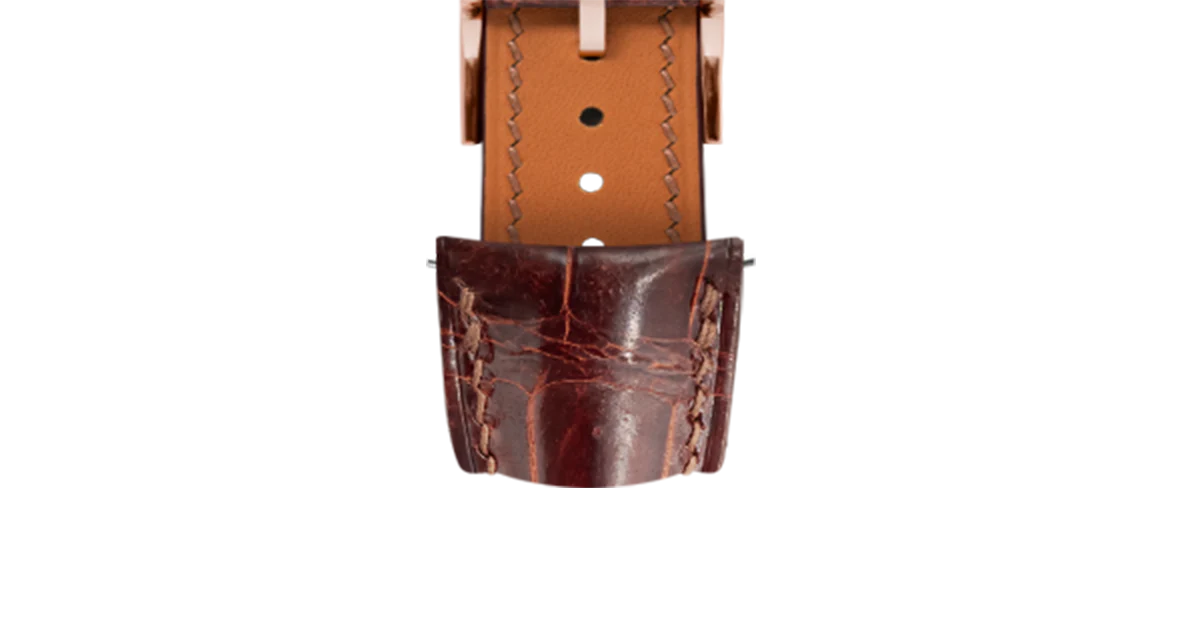 Glossy Caramel Crocodile Signature (Curved) Strap - Image 9