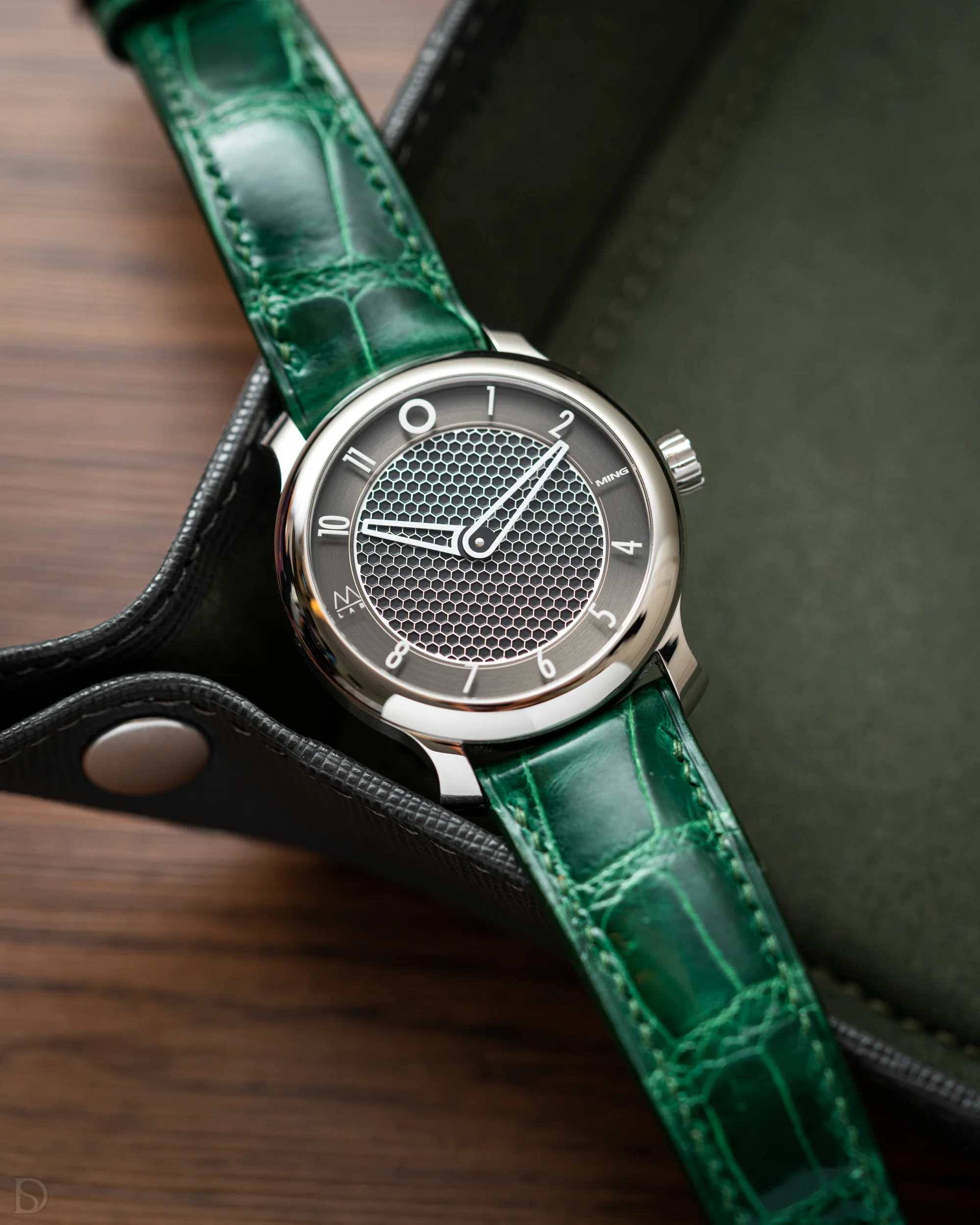 Glossy Emerald Crocodile Signature (Curved) Strap - Image 2