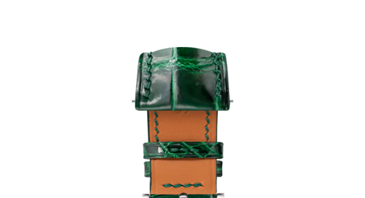 Glossy Emerald Crocodile Signature Strap - Image 5