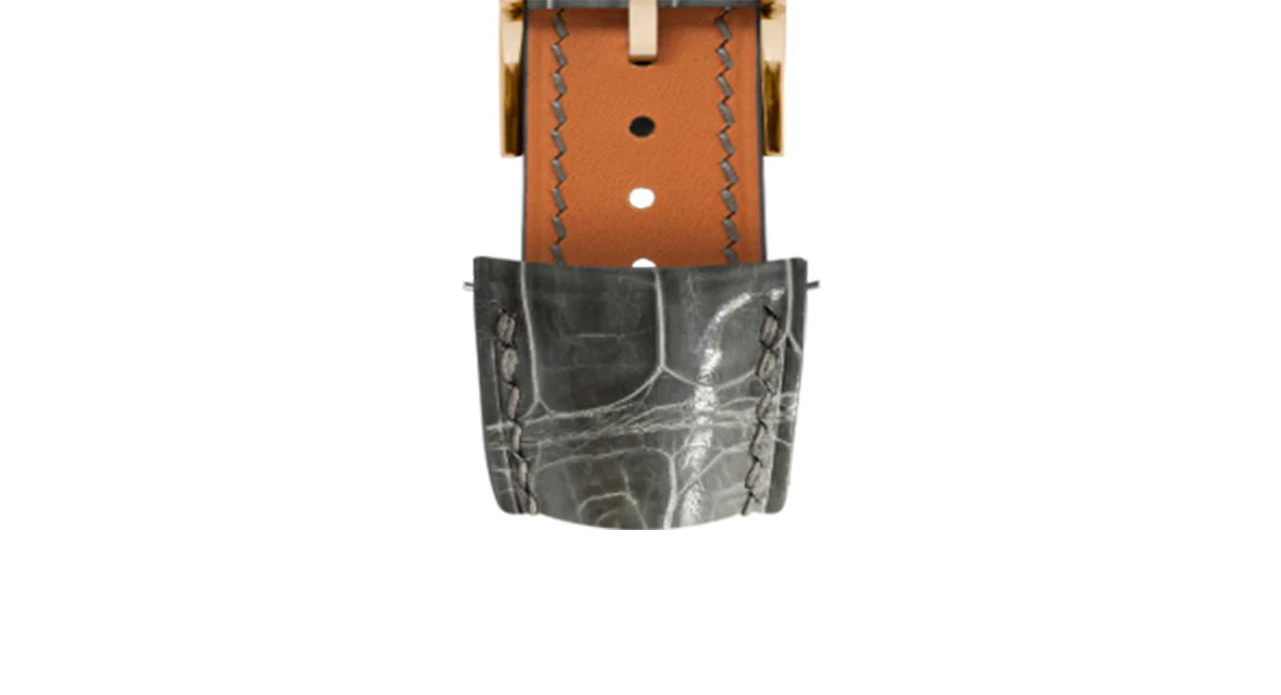 Overstock: Glossy Grey Crocodile Signature (Curved) Strap - Image 8