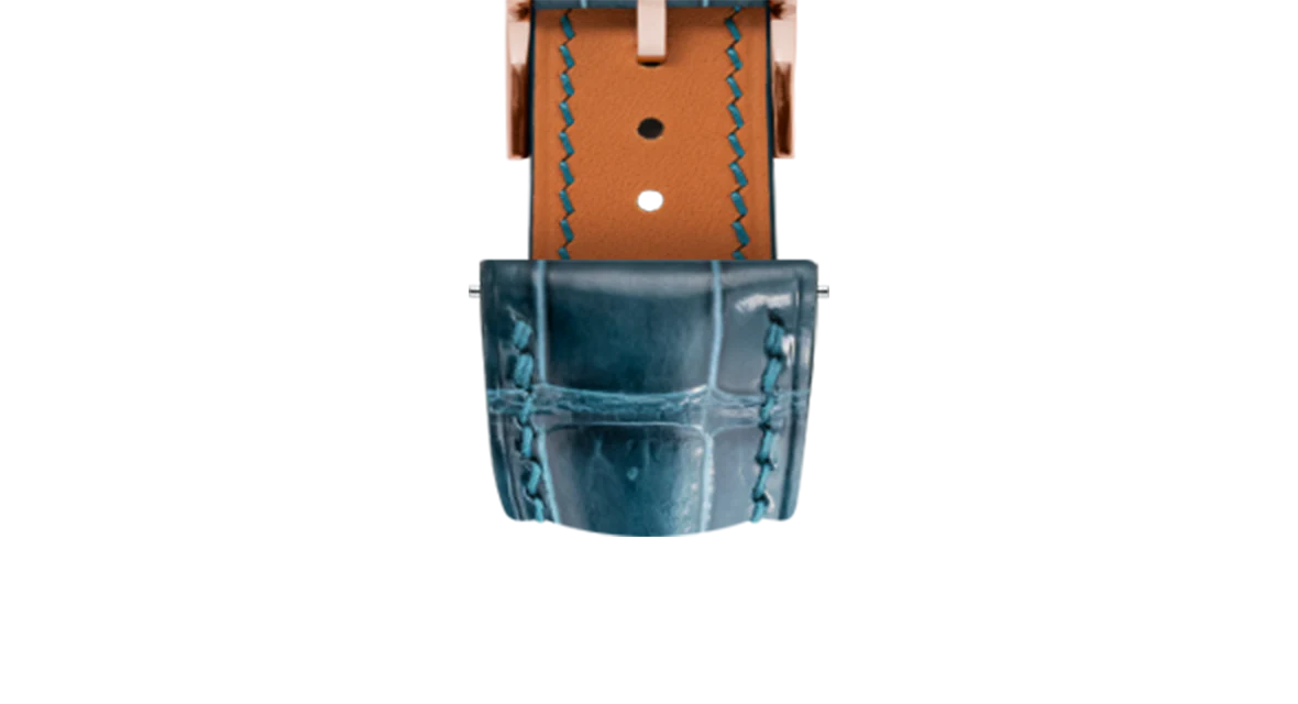 Glossy Lagoon Blue Crocodile Signature Strap - Image 11