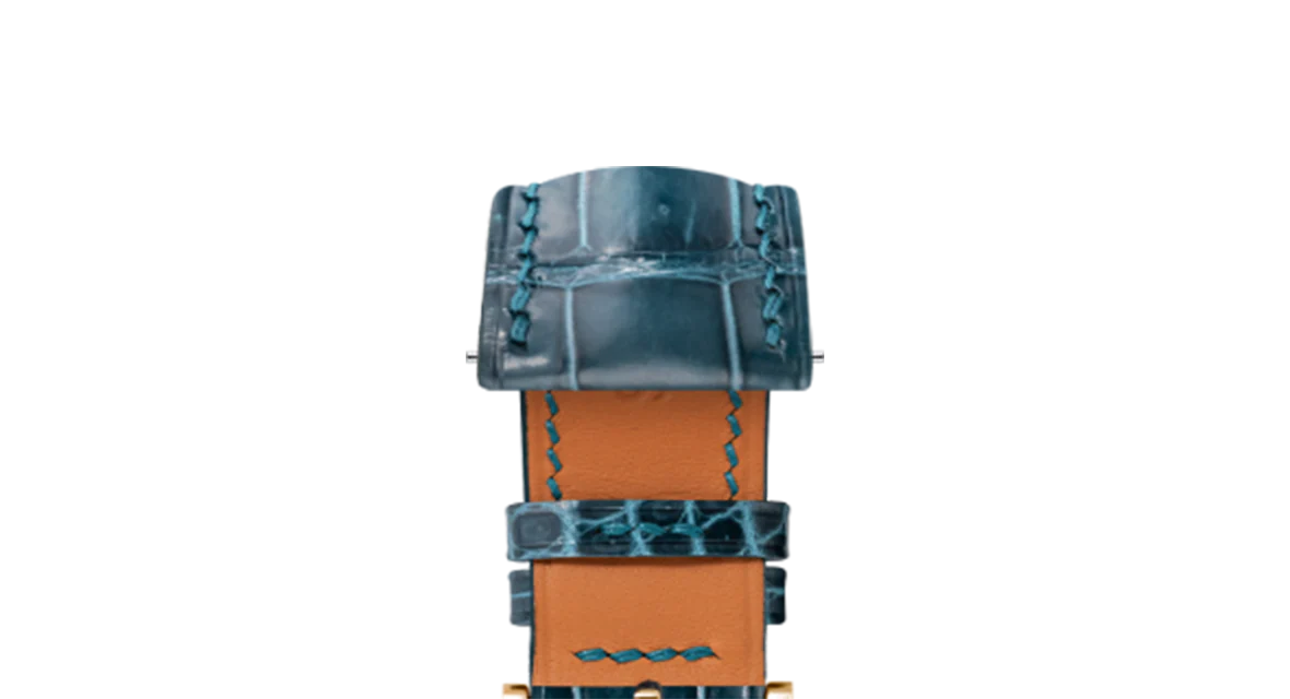 Glossy Lagoon Blue Crocodile Signature Strap - Image 12