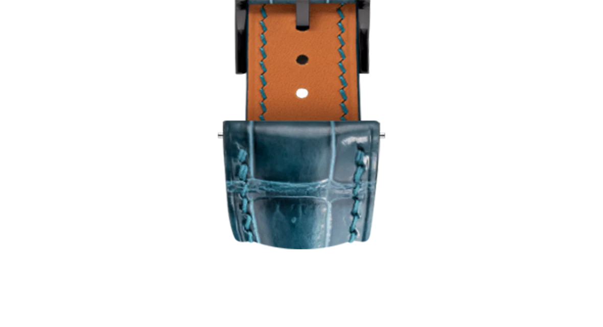 Glossy Lagoon Blue Crocodile Signature Strap - Image 15