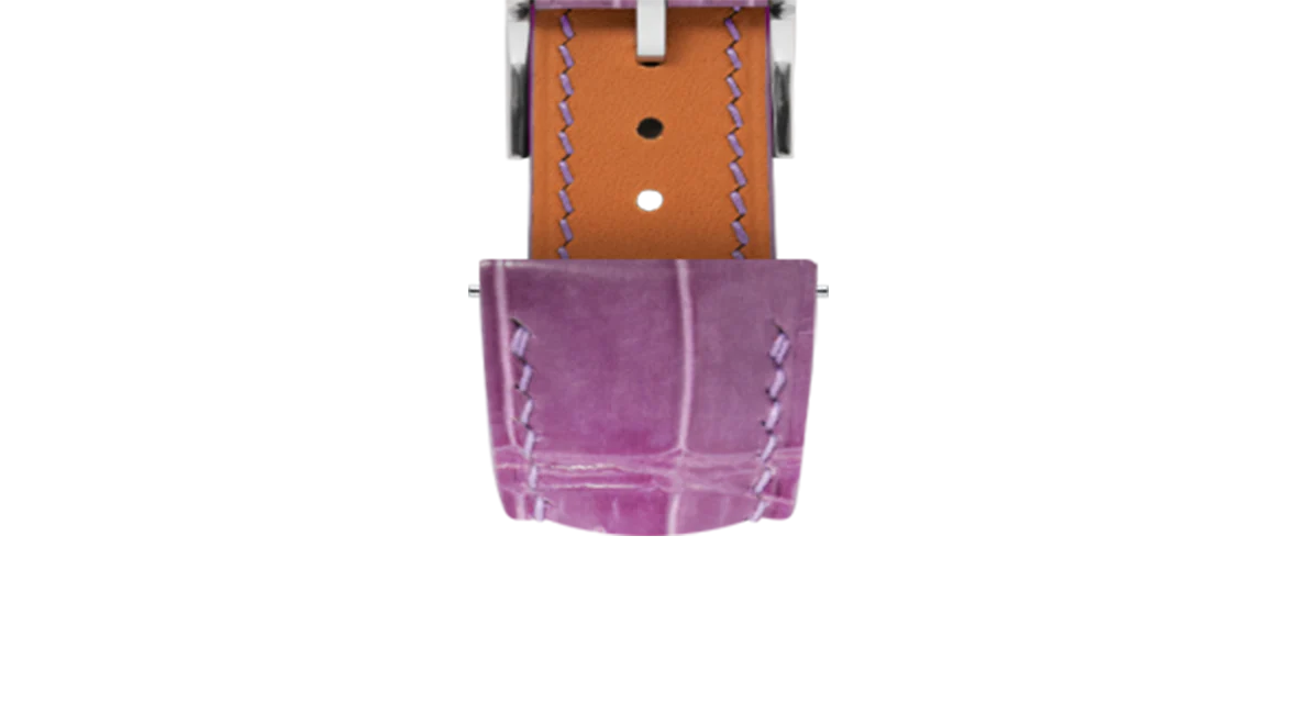 Glossy Lilac Crocodile Signature Strap - Image 5