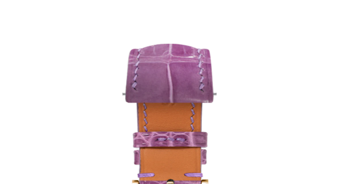 Glossy Lilac Crocodile Signature Strap - Image 8