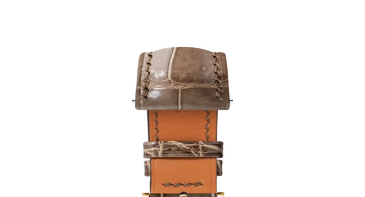 Glossy Taupe Brown Crocodile Signature Strap - Image 10