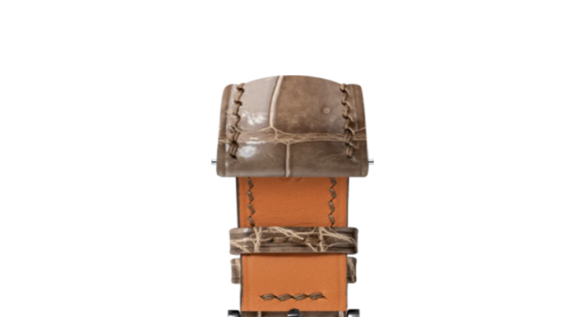 Glossy Taupe Brown Crocodile Signature Strap - Image 12