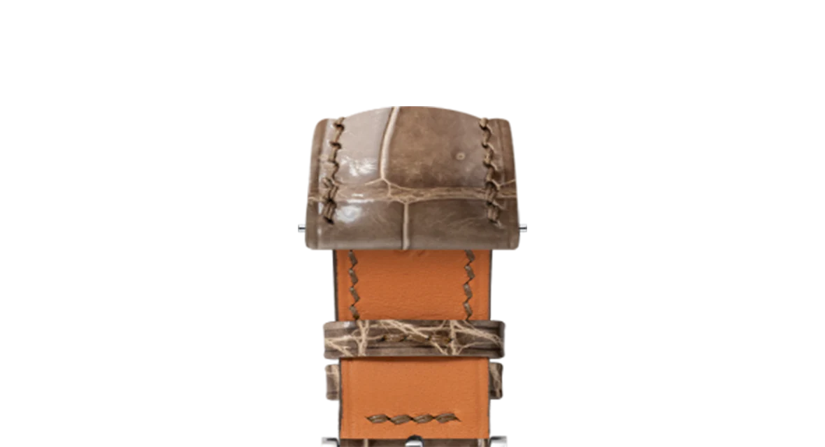 Glossy Taupe Brown Crocodile Signature Strap - Image 6