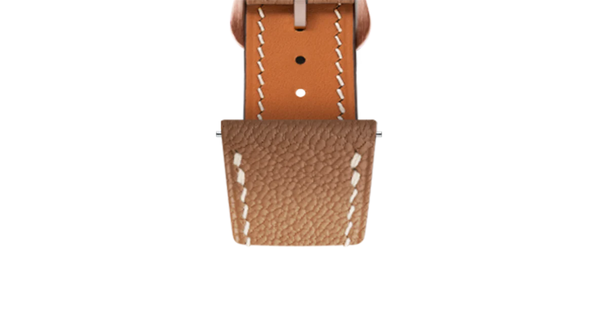Gold Chevre Strap for Cartier Tank - Image 8