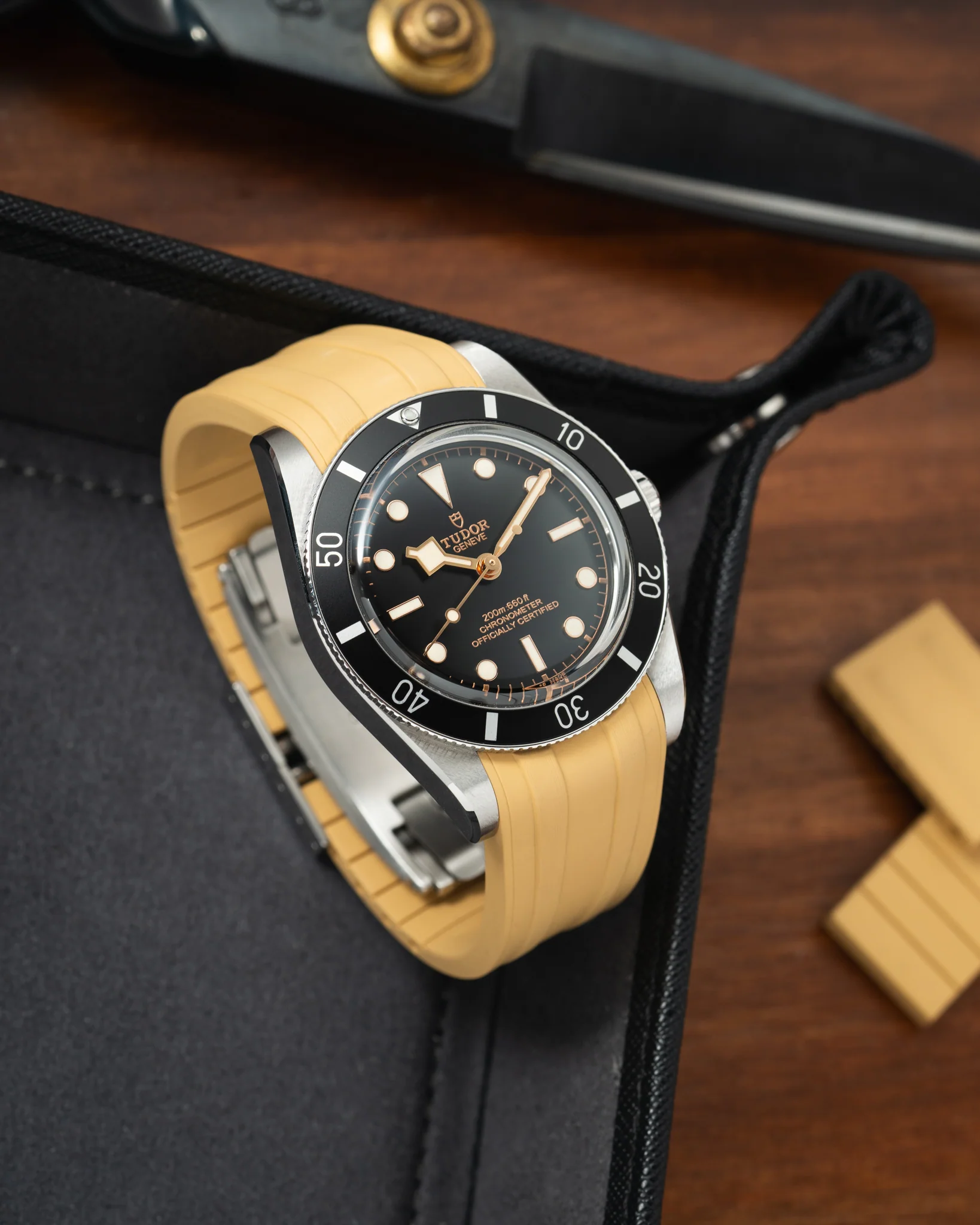 Gold CTS Rubber Strap for Tudor BB54 - Image 4
