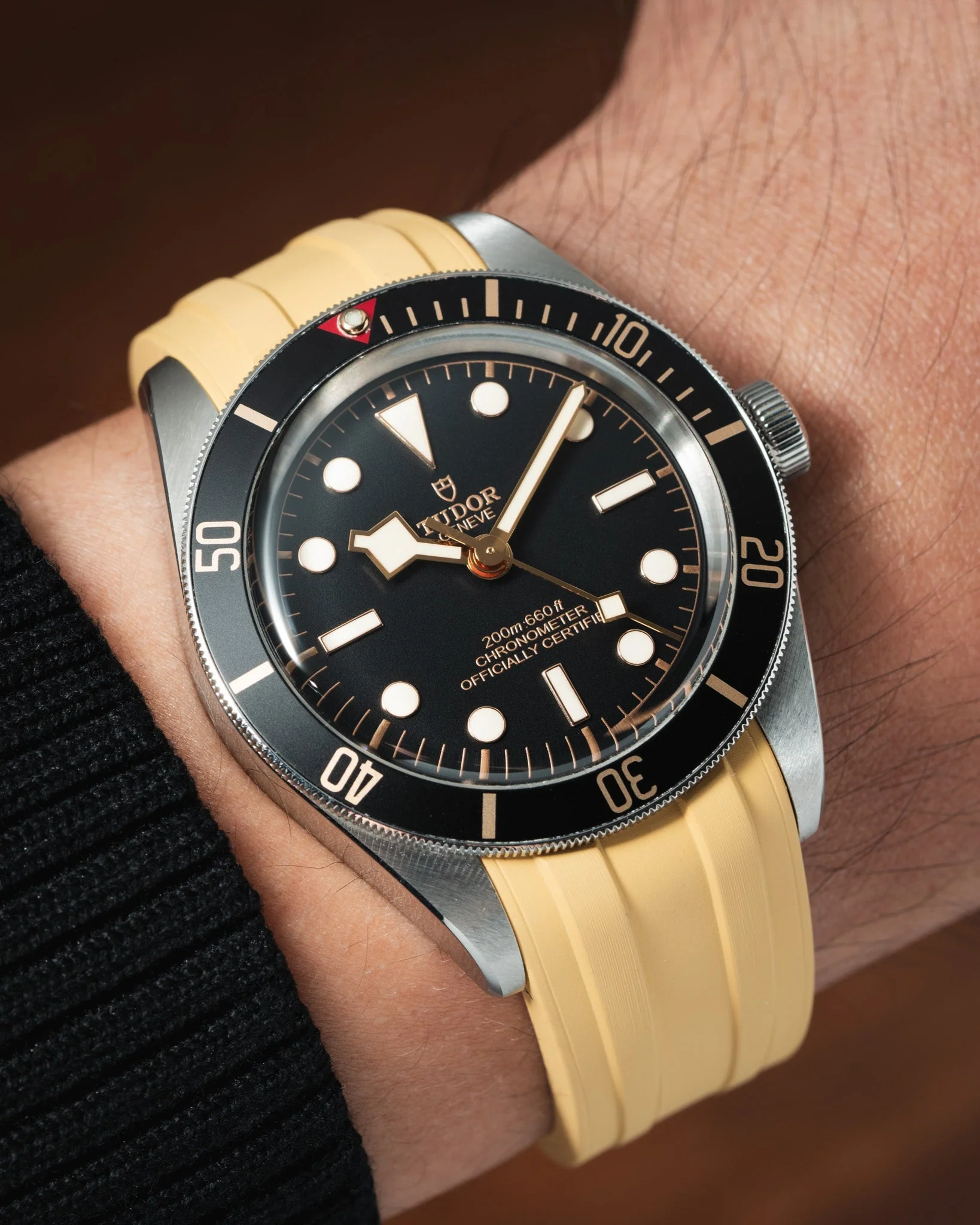 Gold CTS Rubber Strap for Tudor BB58 - Image 4