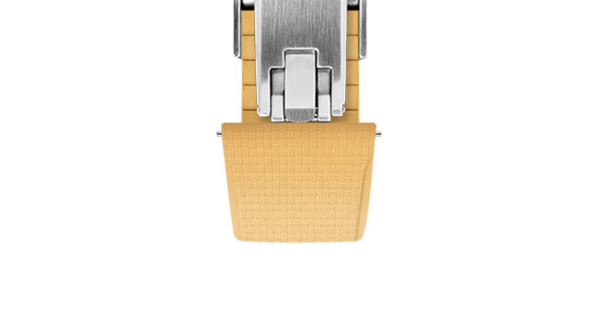 Gold Sailcloth CTS Rubber Strap for Cartier Santos de Cartier - Image 7