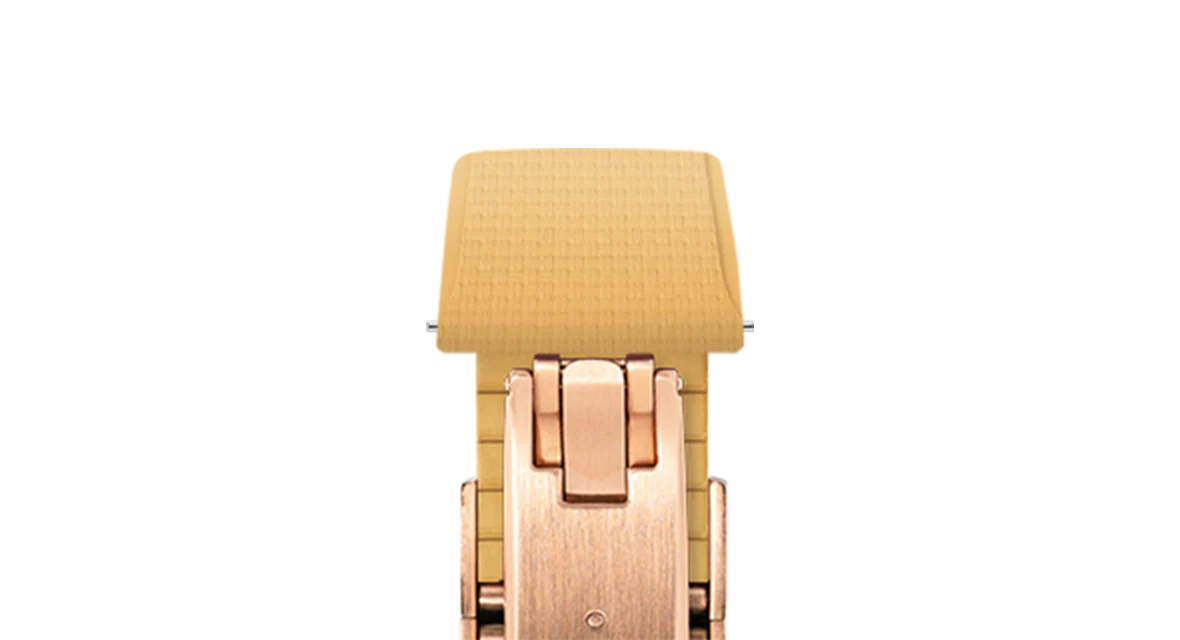 Gold Sailcloth CTS Rubber Strap for Cartier Santos de Cartier - Image 8