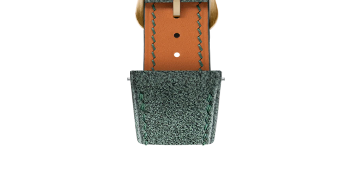 Green Alcantara Strap for Cartier Tank - Image 9
