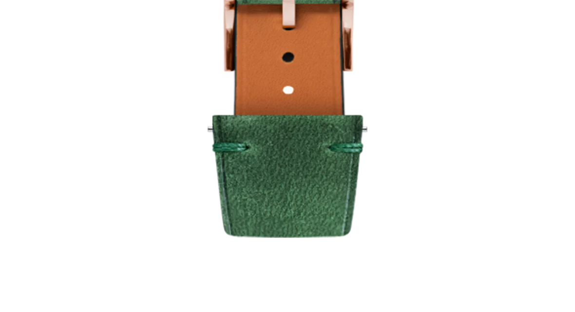 Green Crazy Horse Side-Stitch Strap - Image 6