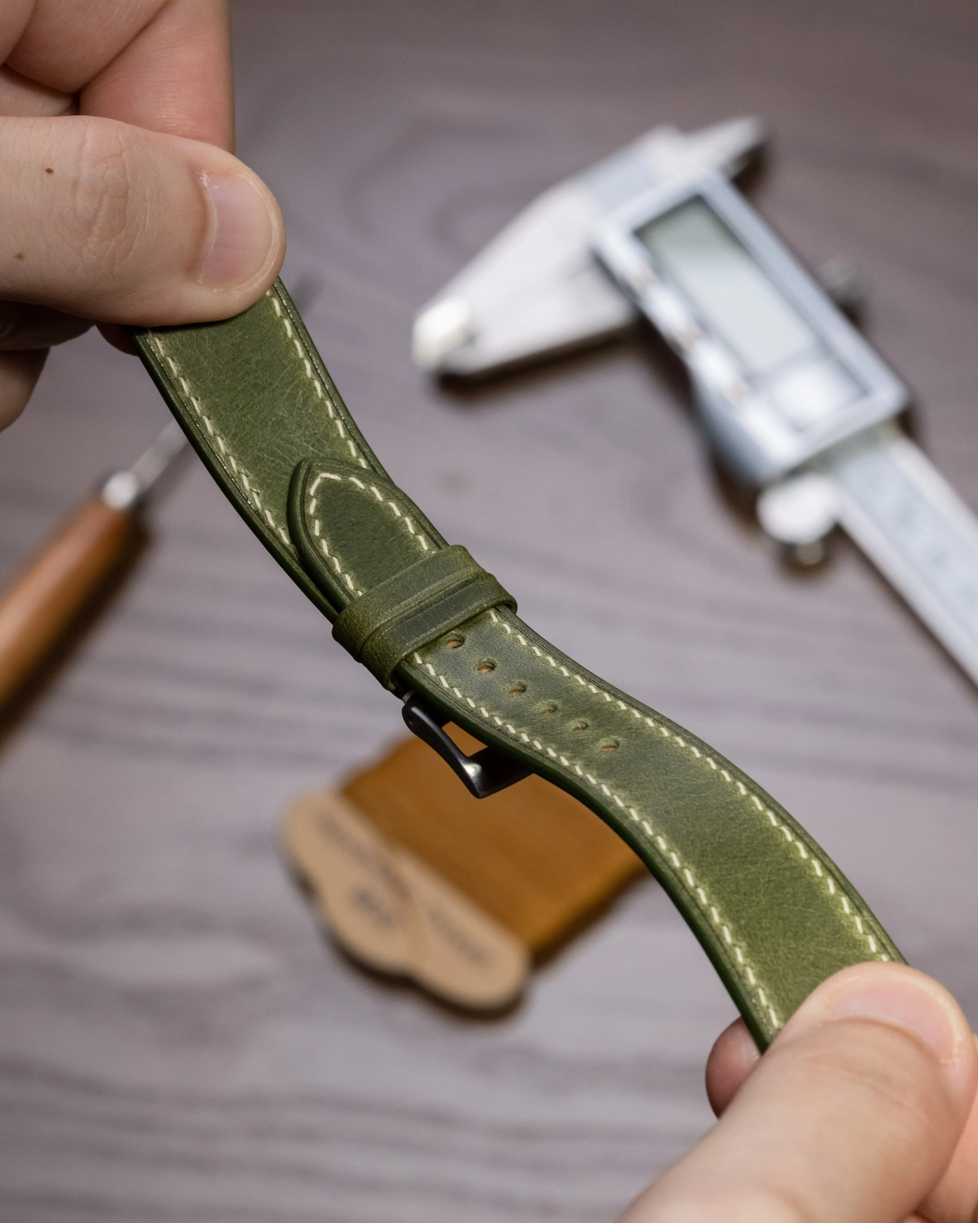 Green Waxy Slim Strap - Image 3