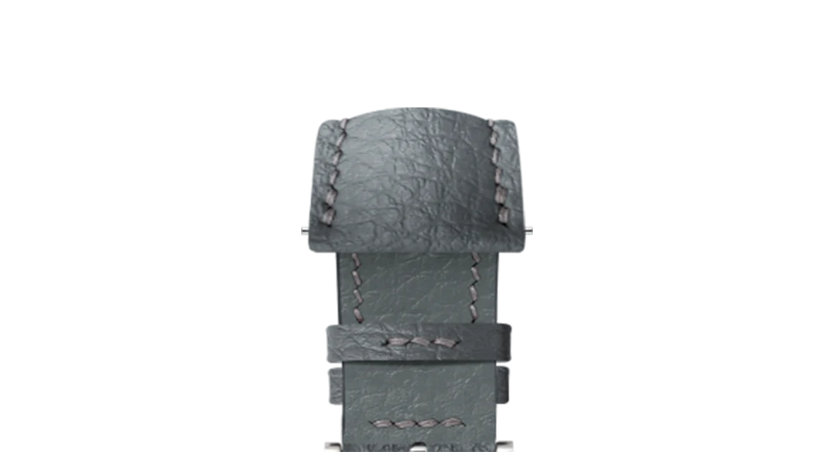 Grey Rubberised Leather (Togo) Signature Strap - Image 5