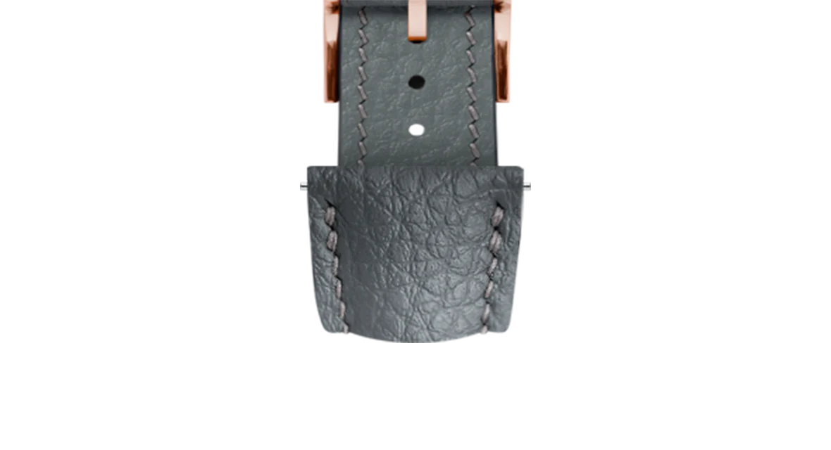 Grey Rubberised Leather (Togo) Signature Strap - Image 8