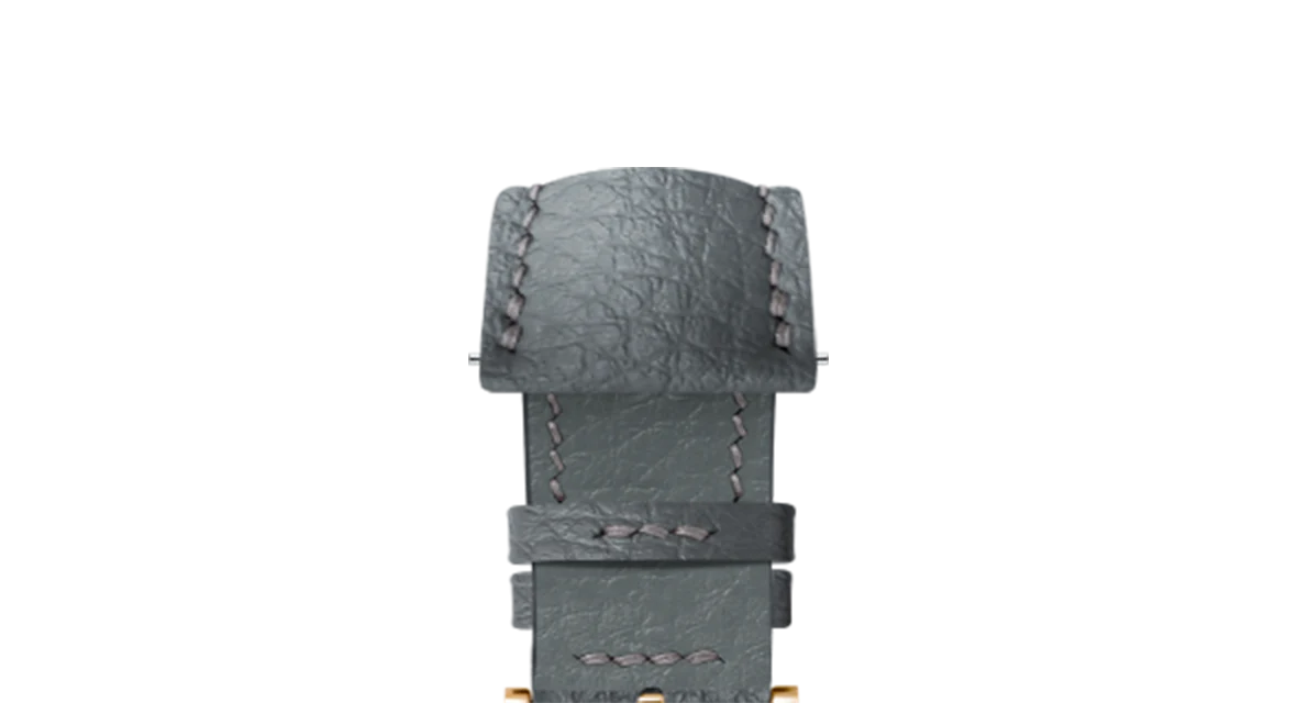 Grey Rubberised Leather (Togo) Signature Strap - Image 9