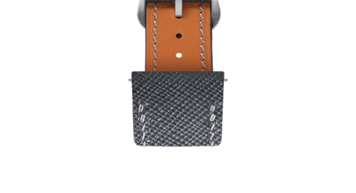 Grey Saffiano Strap for Cartier Santos-Dumont - Image 6
