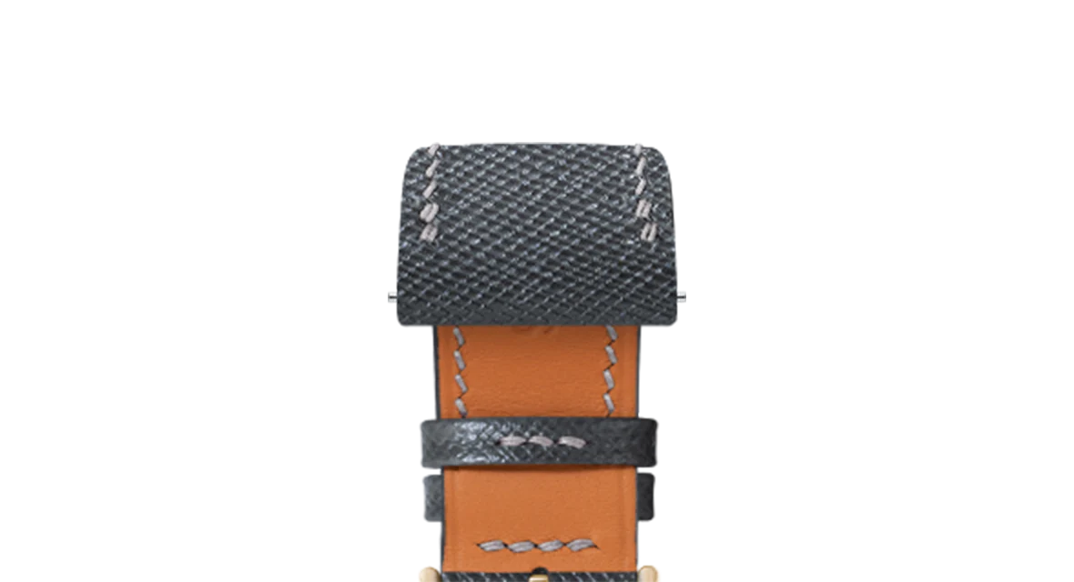 Grey Saffiano Strap for Cartier Santos-Dumont - Image 9