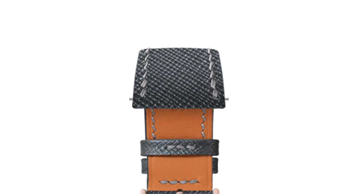 Grey Saffiano Strap for Cartier Tank - Image 6