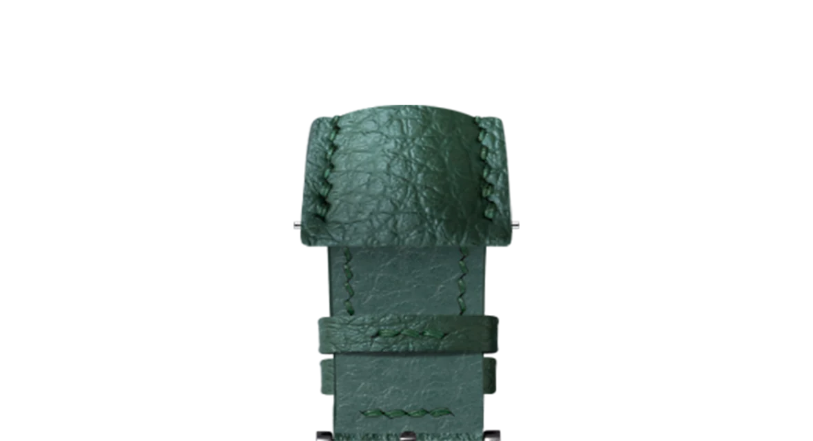 Hunter Green Rubberised Leather (Togo) Signature Strap - Image 11