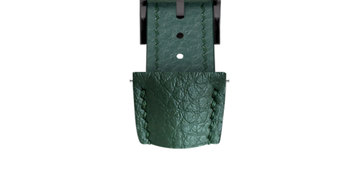 Hunter Green Rubberised Leather (Togo) Signature Strap - Image 12