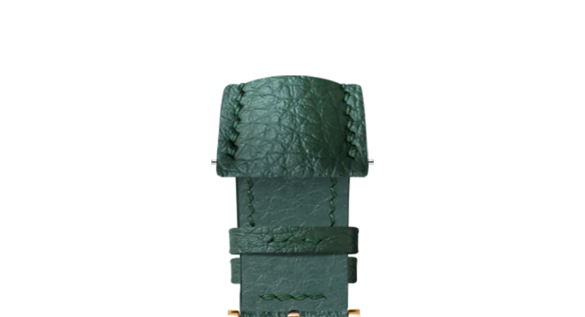 Hunter Green Rubberised Leather (Togo) Signature Strap - Image 9