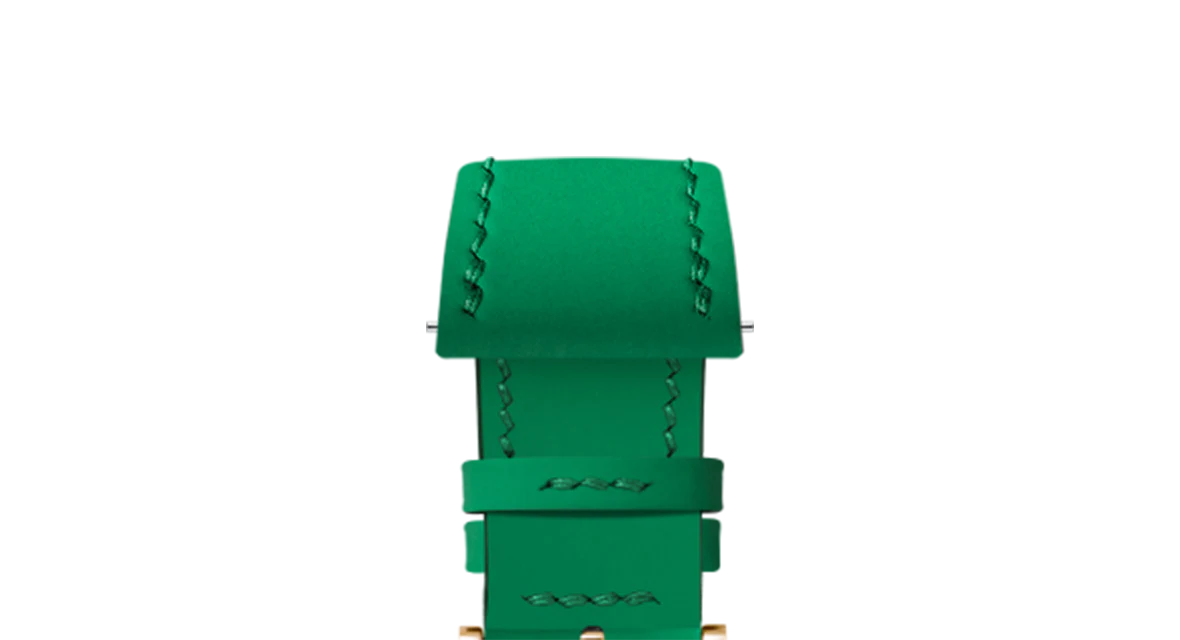 Kelly Green Rubberised Leather (Smooth) Slim Strap - Image 10