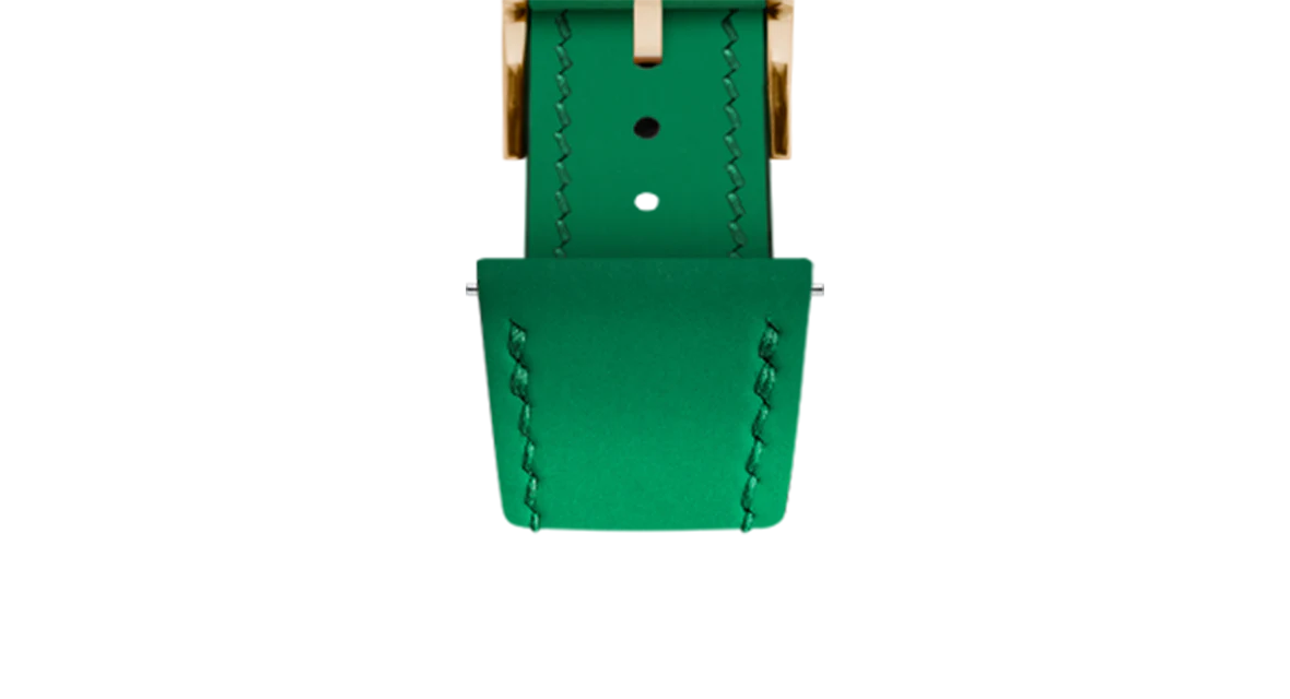 Kelly Green Rubberised Leather (Smooth) Slim Strap - Image 11