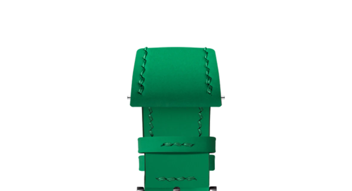 Kelly Green Rubberised Leather (Smooth) Slim Strap - Image 12