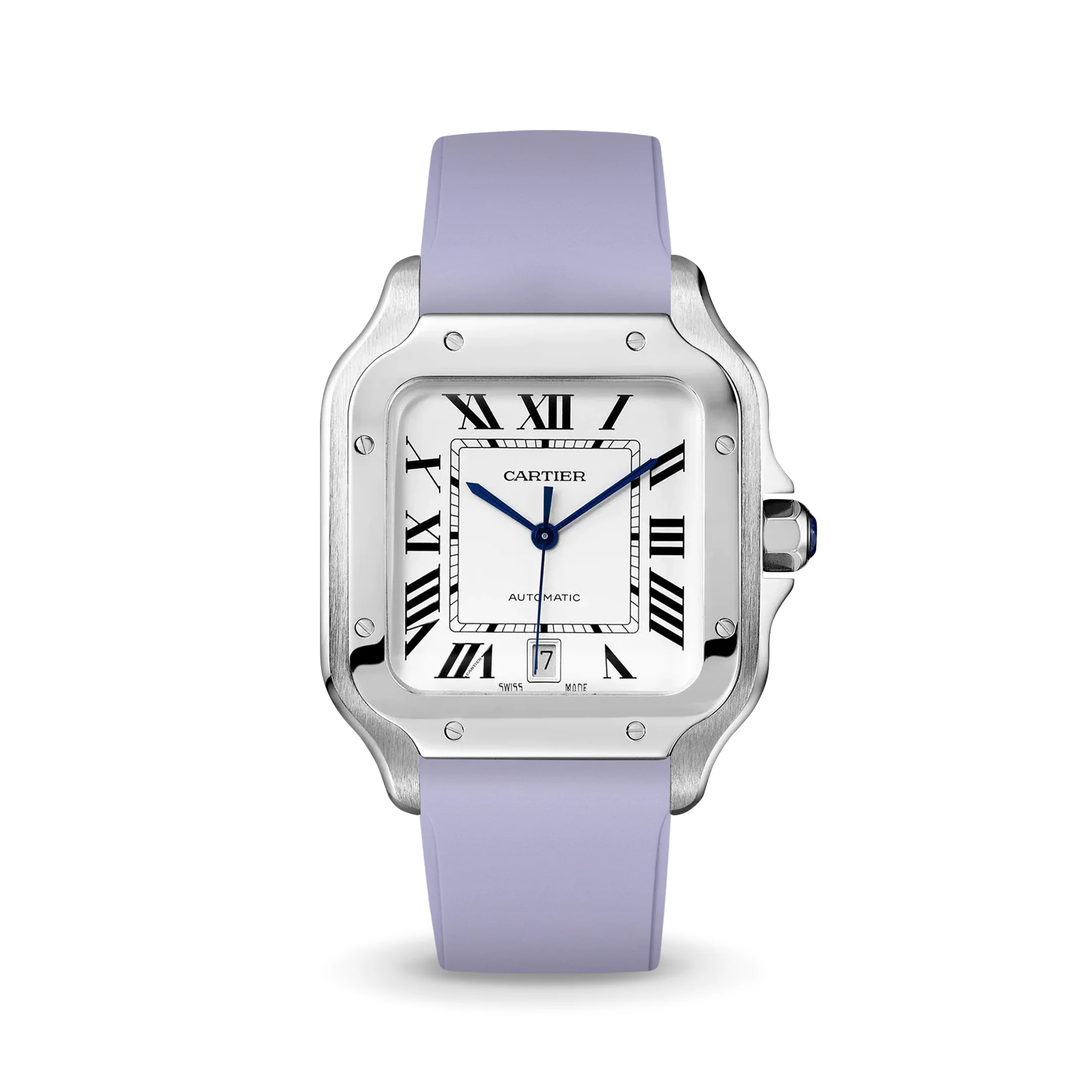 Lavender CTS Rubber Strap for Cartier Santos de Cartier