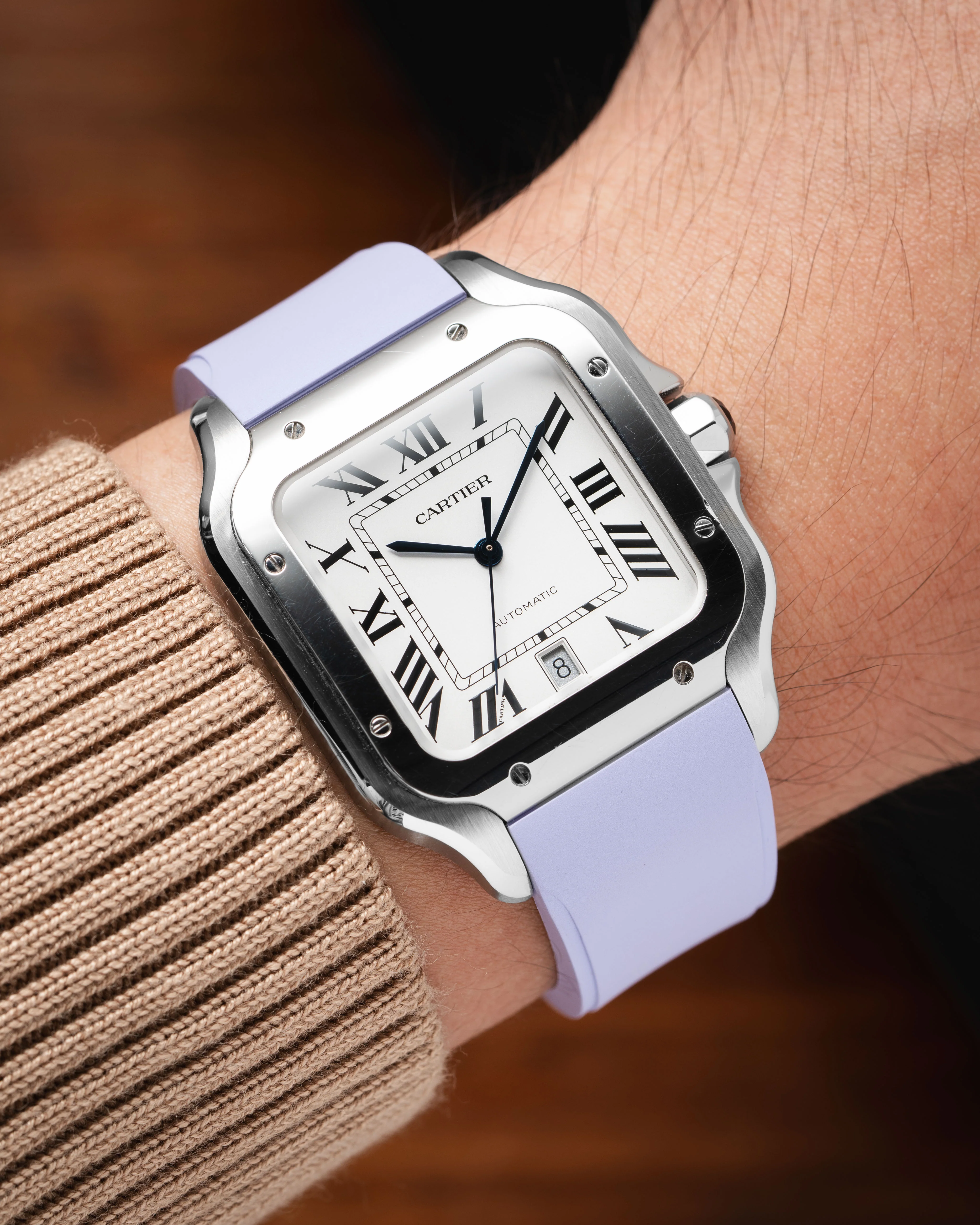 Lavender CTS Rubber Strap for Cartier Santos de Cartier - Image 2