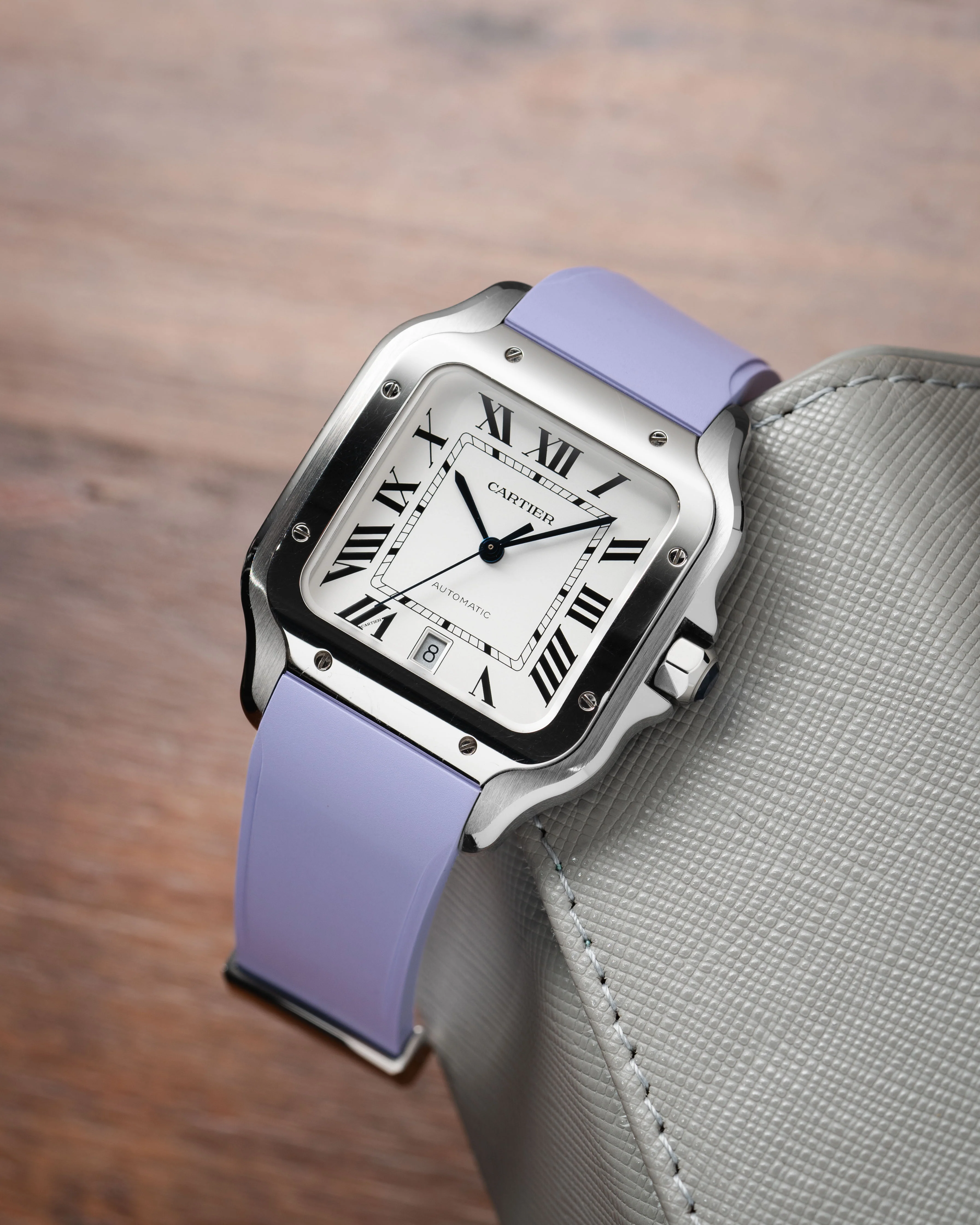 Lavender CTS Rubber Strap for Cartier Santos de Cartier - Image 3