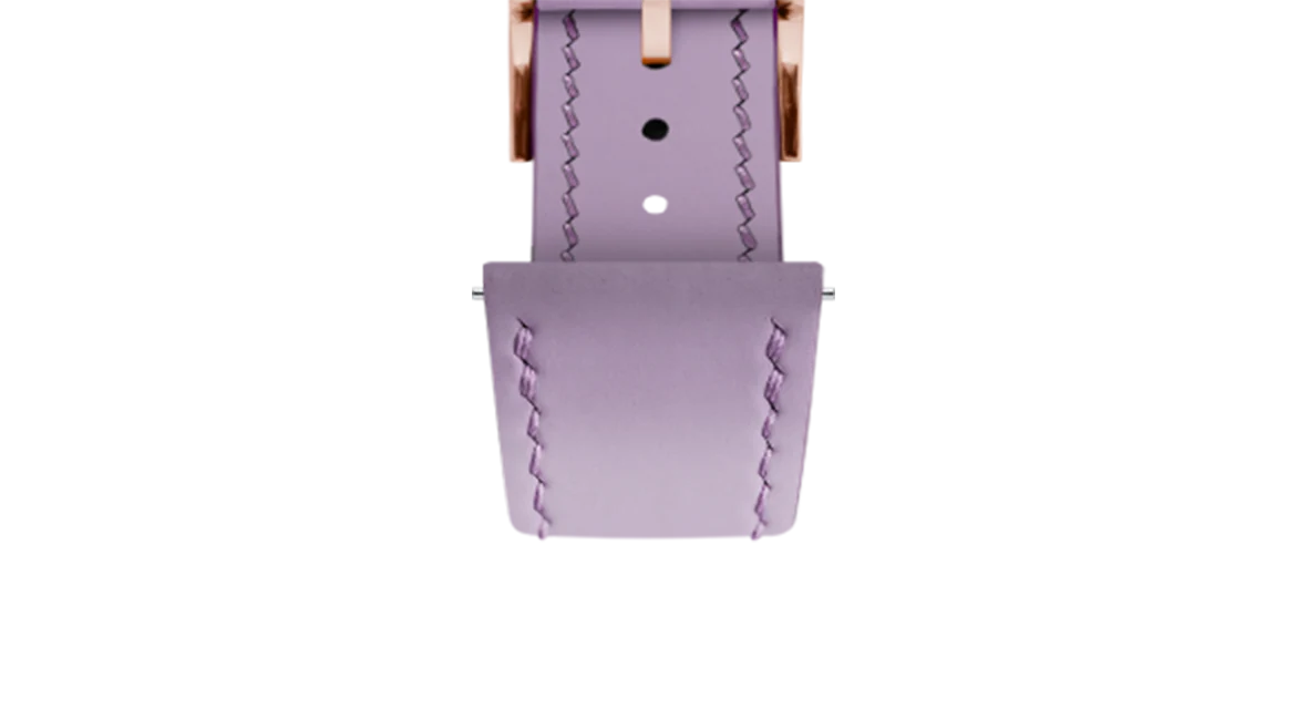Lavender Rubberised Leather (Smooth) Slim Strap - Image 11