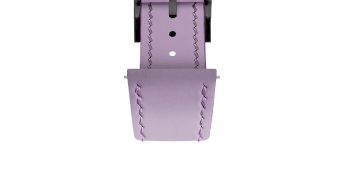 Lavender Rubberised Leather (Smooth) Slim Strap - Image 15