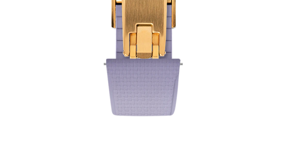 Lavender Sailcloth CTS Rubber Strap for Cartier Santos de Cartier - Image 10