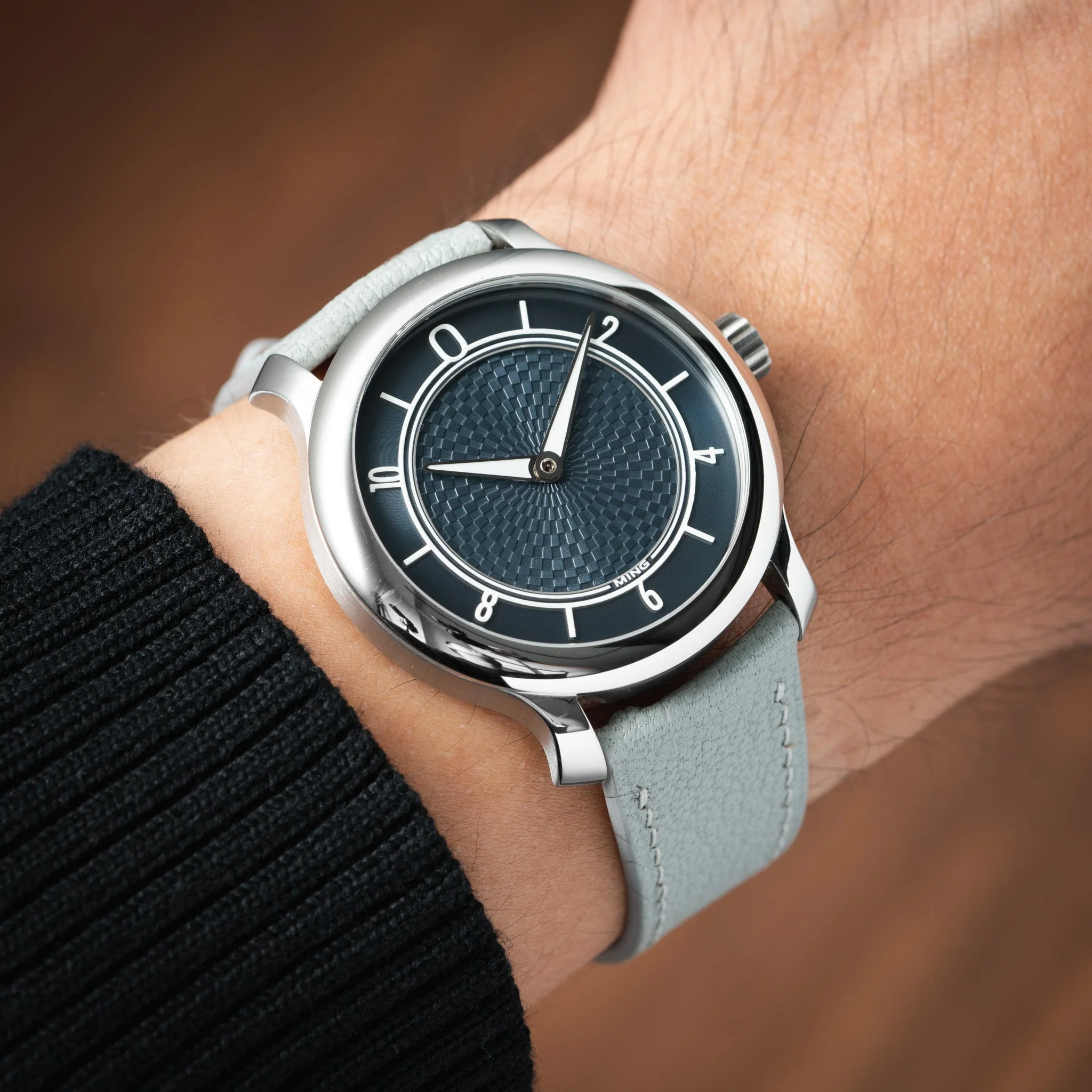 Light Grey Chevre Slim (Curved) Strap - Image 3