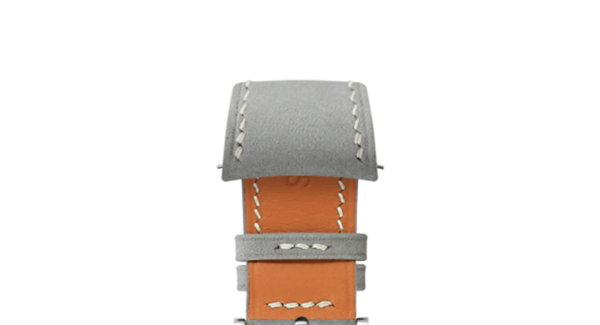 Light Grey Nubuck Slim (Curved) Strap - Image 4