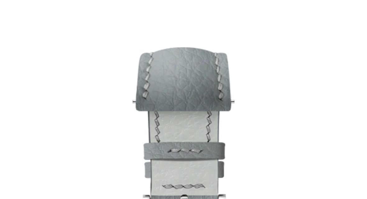 Light Grey Rubberised Leather (Togo) Signature Strap - Image 6