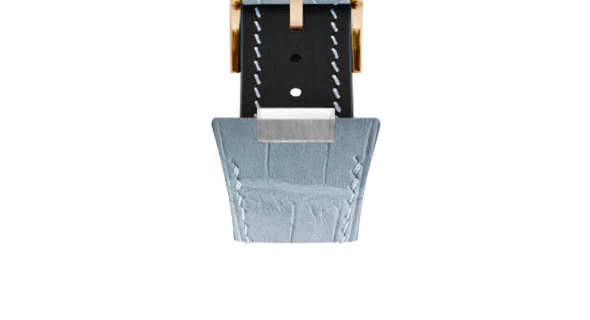 Matte Astral Blue Alligator Strap for Tissot PRX - Image 11