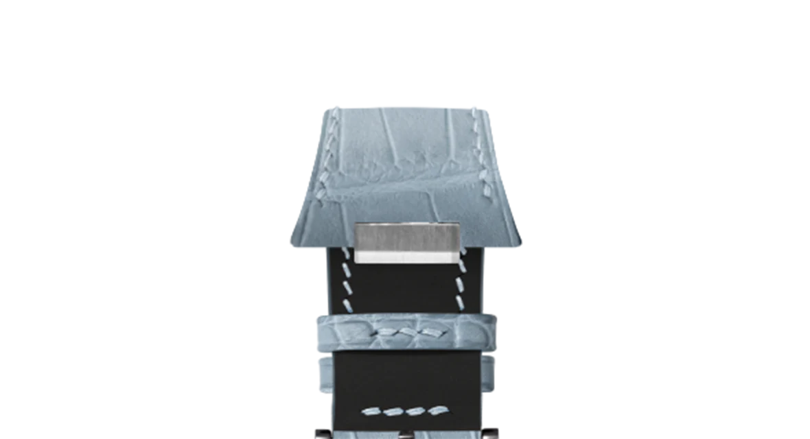 Matte Astral Blue Alligator Strap for Tissot PRX - Image 12