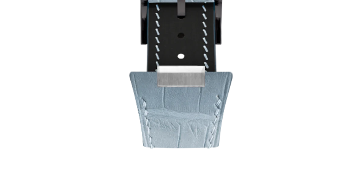 Matte Astral Blue Alligator Strap for Tissot PRX - Image 13