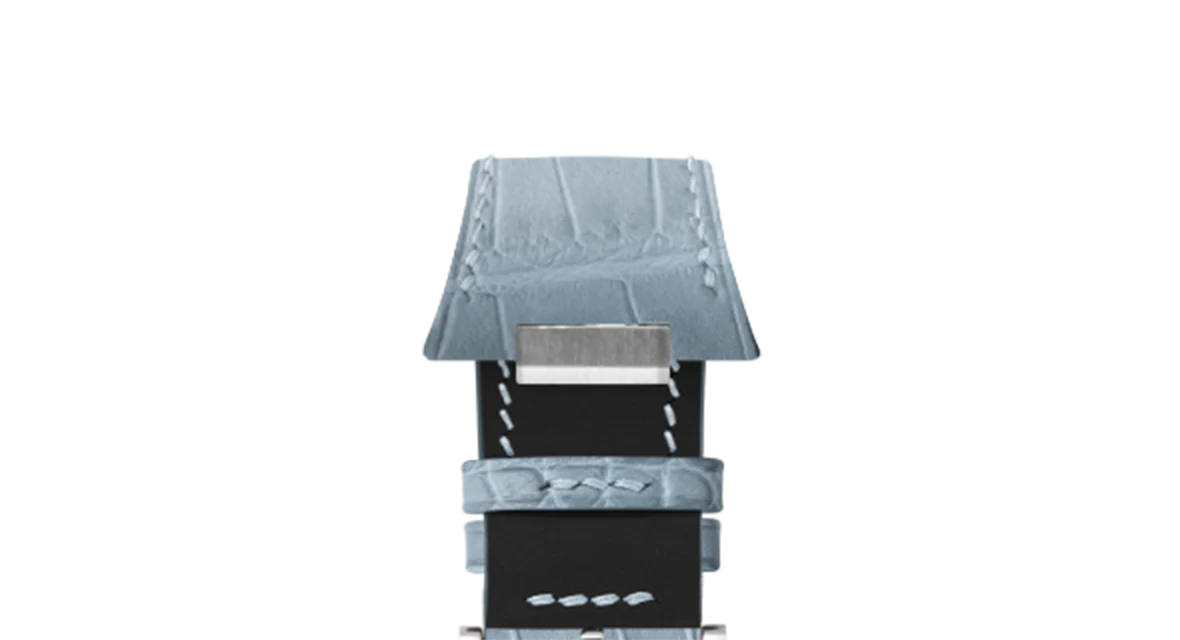 Matte Astral Blue Alligator Strap for Tissot PRX - Image 6