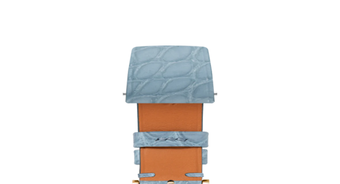 Matte Astral Blue Alligator Flank Stitchless Strap - Image 8
