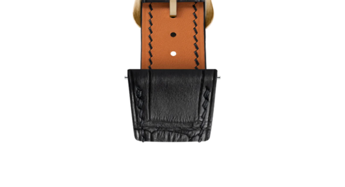 Matte Black Alligator Strap for Cartier Tank - Image 10