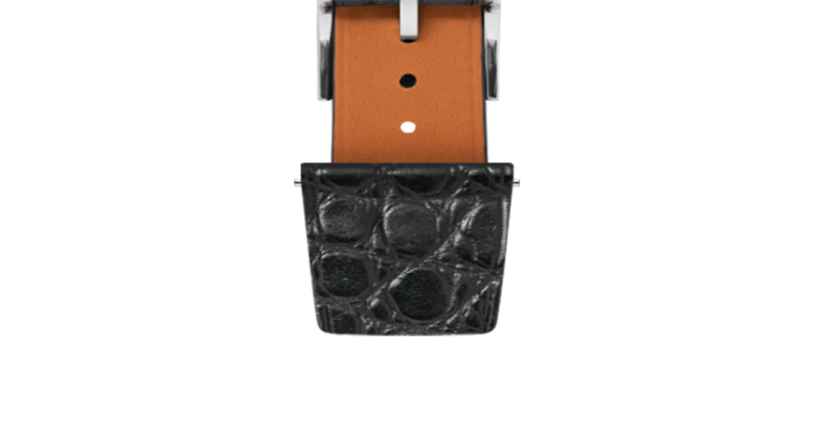 Matte Black Alligator Flank Stitchless Strap - Image 5