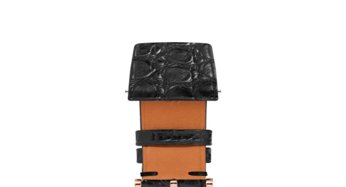 Matte Black Alligator Flank Stitchless Strap - Image 6